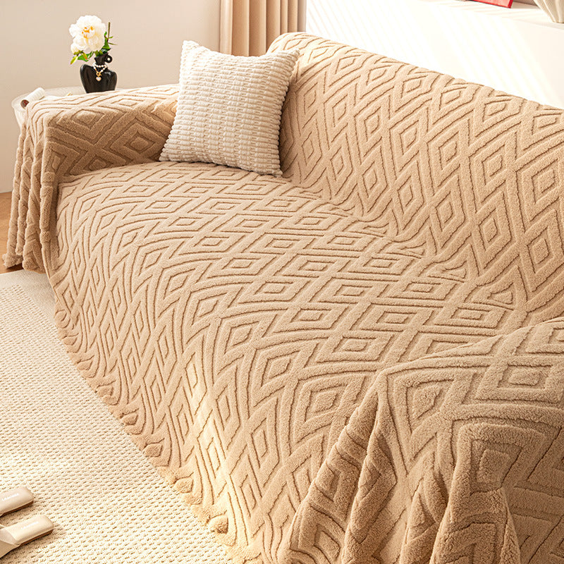 Full Covered High-grade Comfortable Cotton Velvet Sofa Blanket