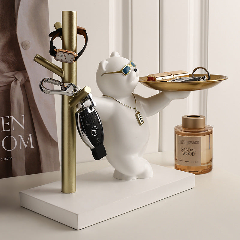 Entrance Bear Key Storage Rack Small Ornaments Decorations