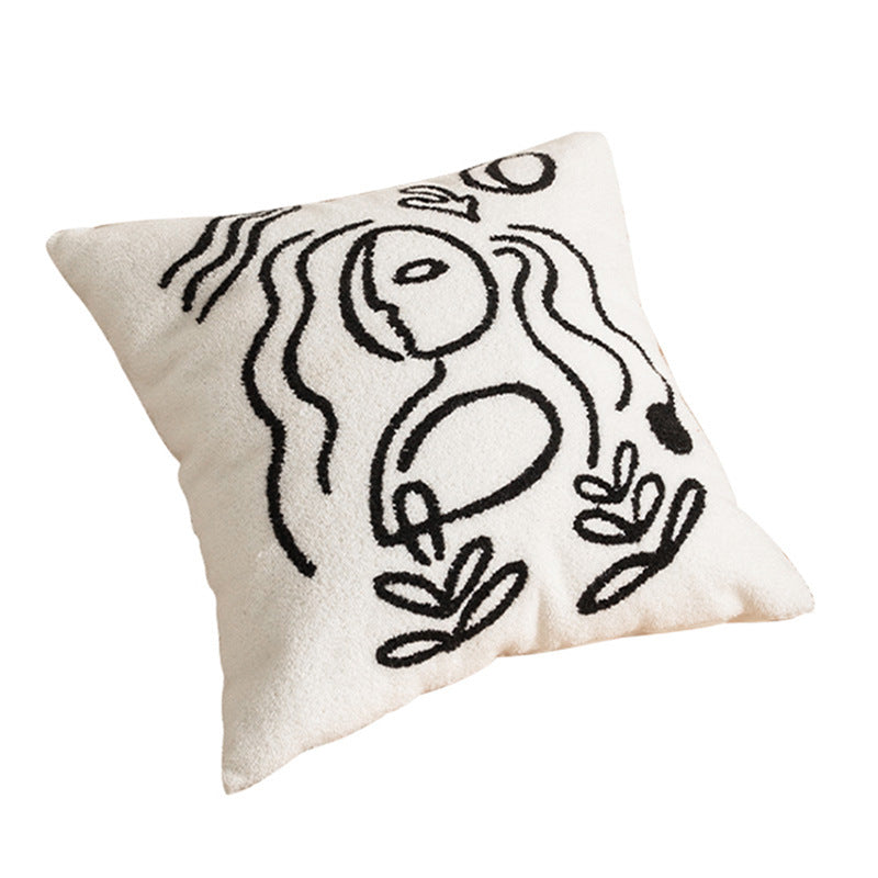 Nordic Ins Sofa Cushion Retro Houndstooth Pillow