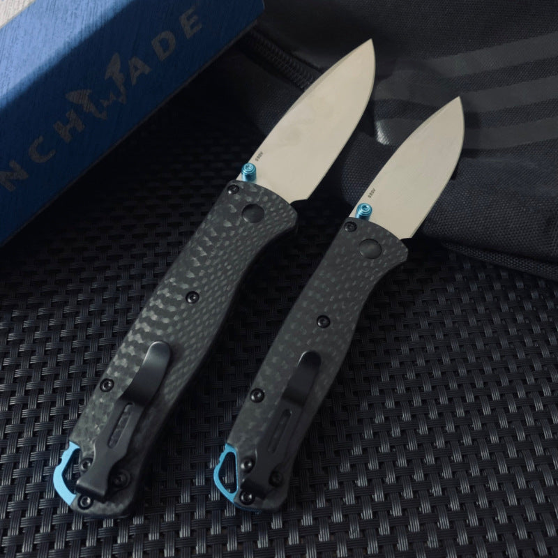 Cross-border Butterfly 535533 High-end Carbon Fiber Handle Folding Knife Outdoor Survival Portable Utility Knife Fishing Knife