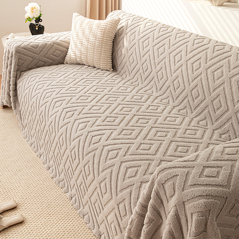 Full Covered High-grade Comfortable Cotton Velvet Sofa Blanket