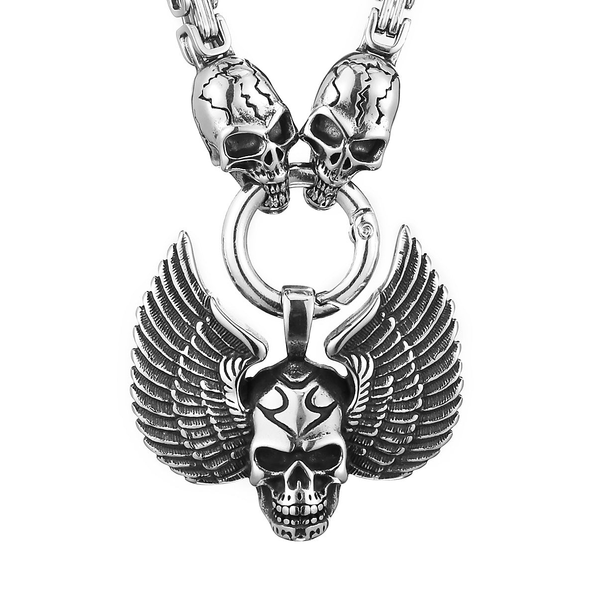 Skull Titanium Steel Pendant Stainless Steel Necklace Ornament