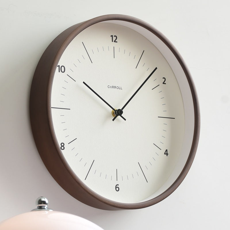 Solid Wood Light Luxury Wall-mounted Clock