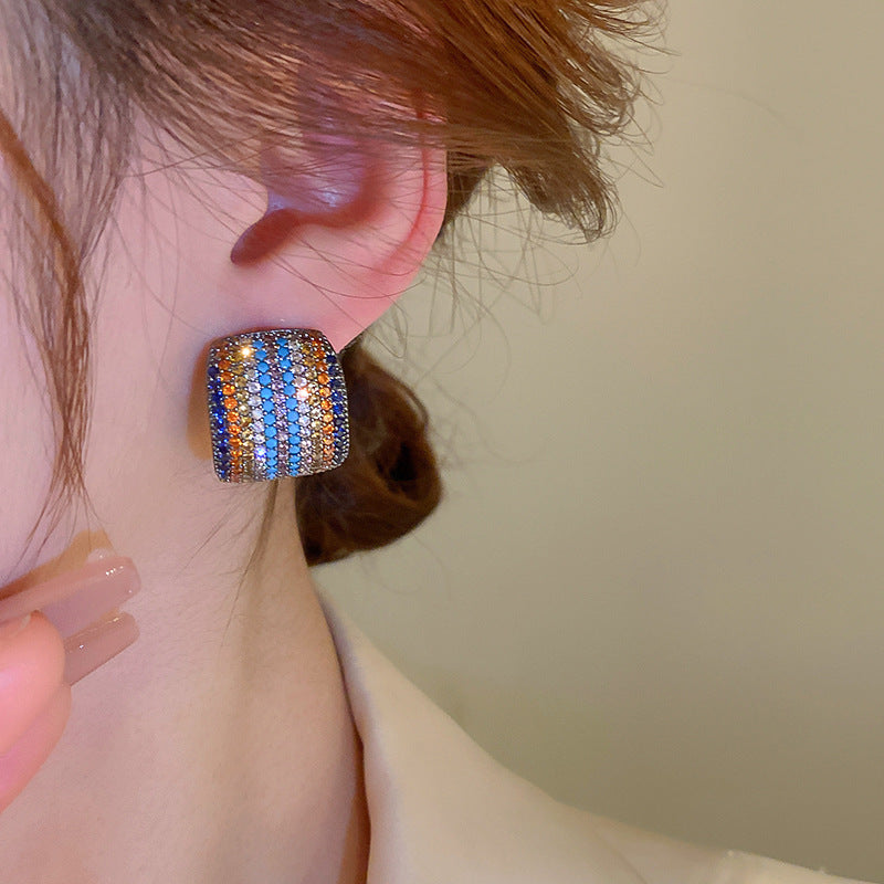 Shangwei Color Zircon Earrings For Women