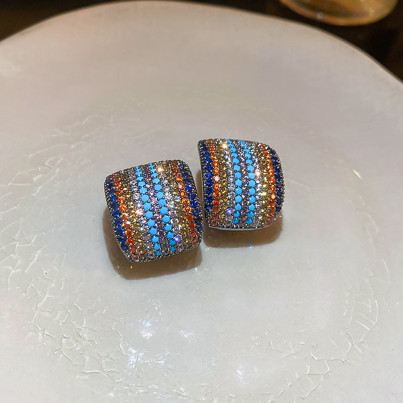 Shangwei Color Zircon Earrings For Women
