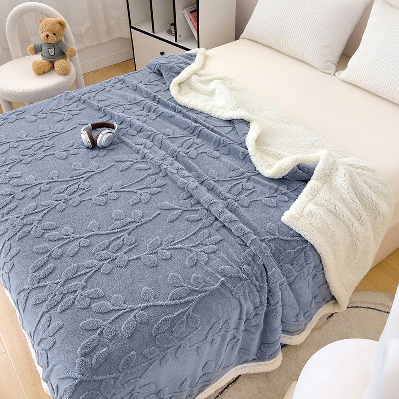 Rhombus Tower Velvet Berber Fleece Blanket