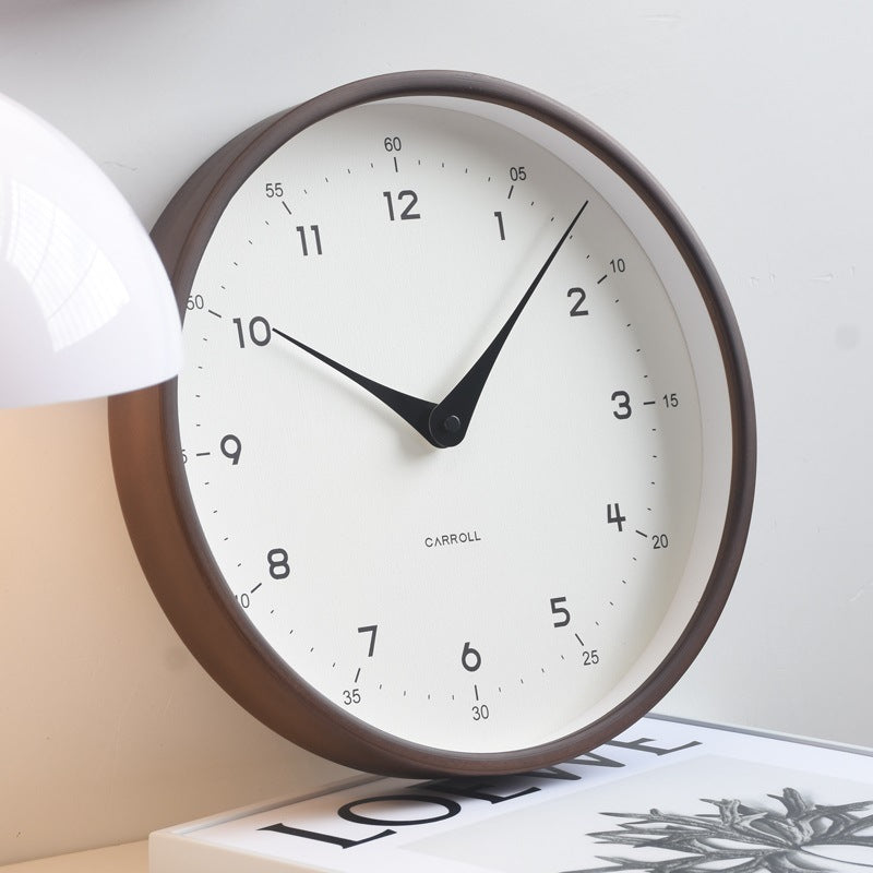Solid Wood Light Luxury Wall-mounted Clock