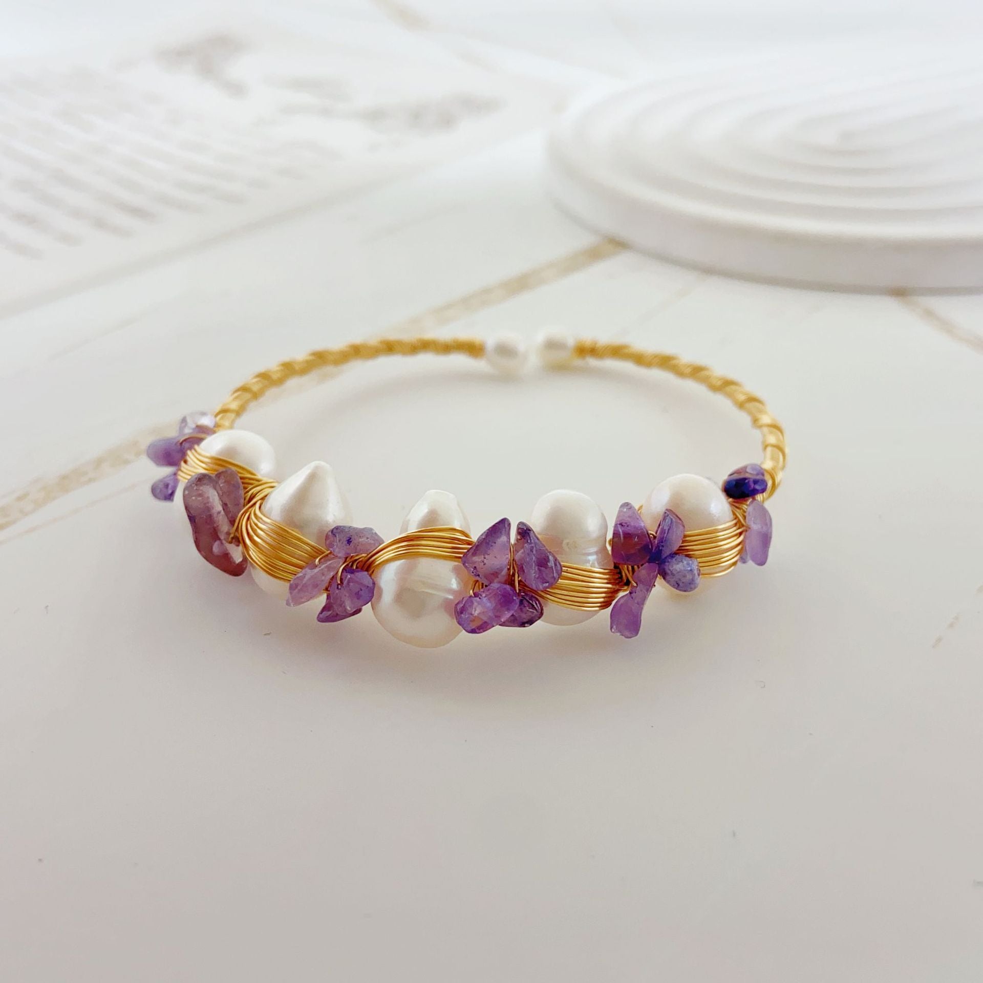 Bracelet Perle Tressé à la Main Article Polyvalent