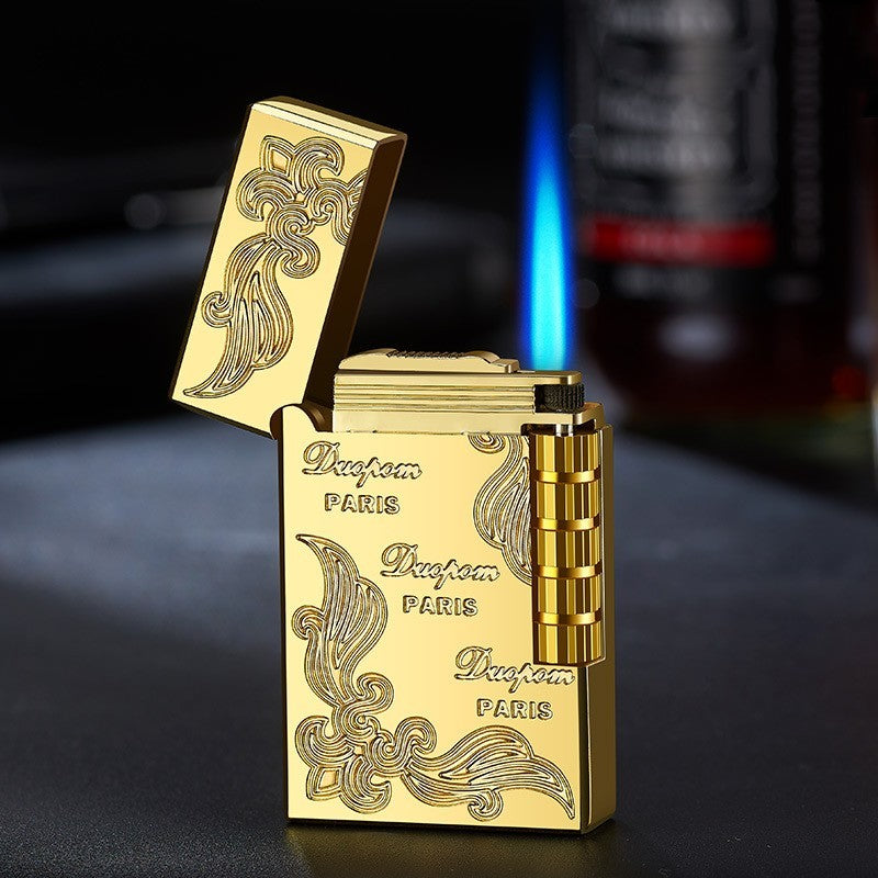 Inflatable Windproof Straight Blue Flame Lighter