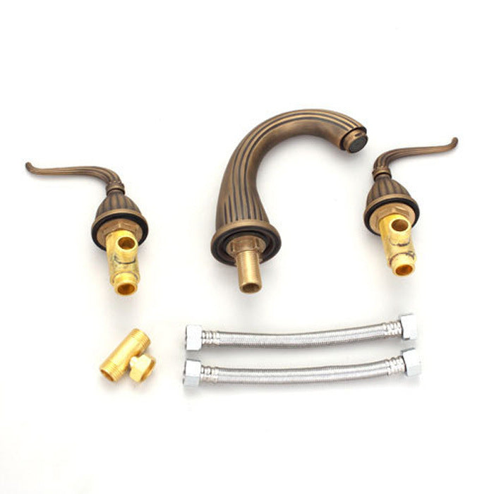 Antique Bathtub Double-handle Three-hole Mixing Faucet