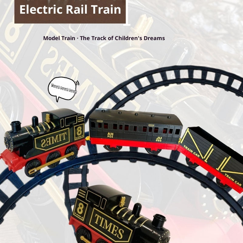 Retro Small Train Boy Track Car Toy Set