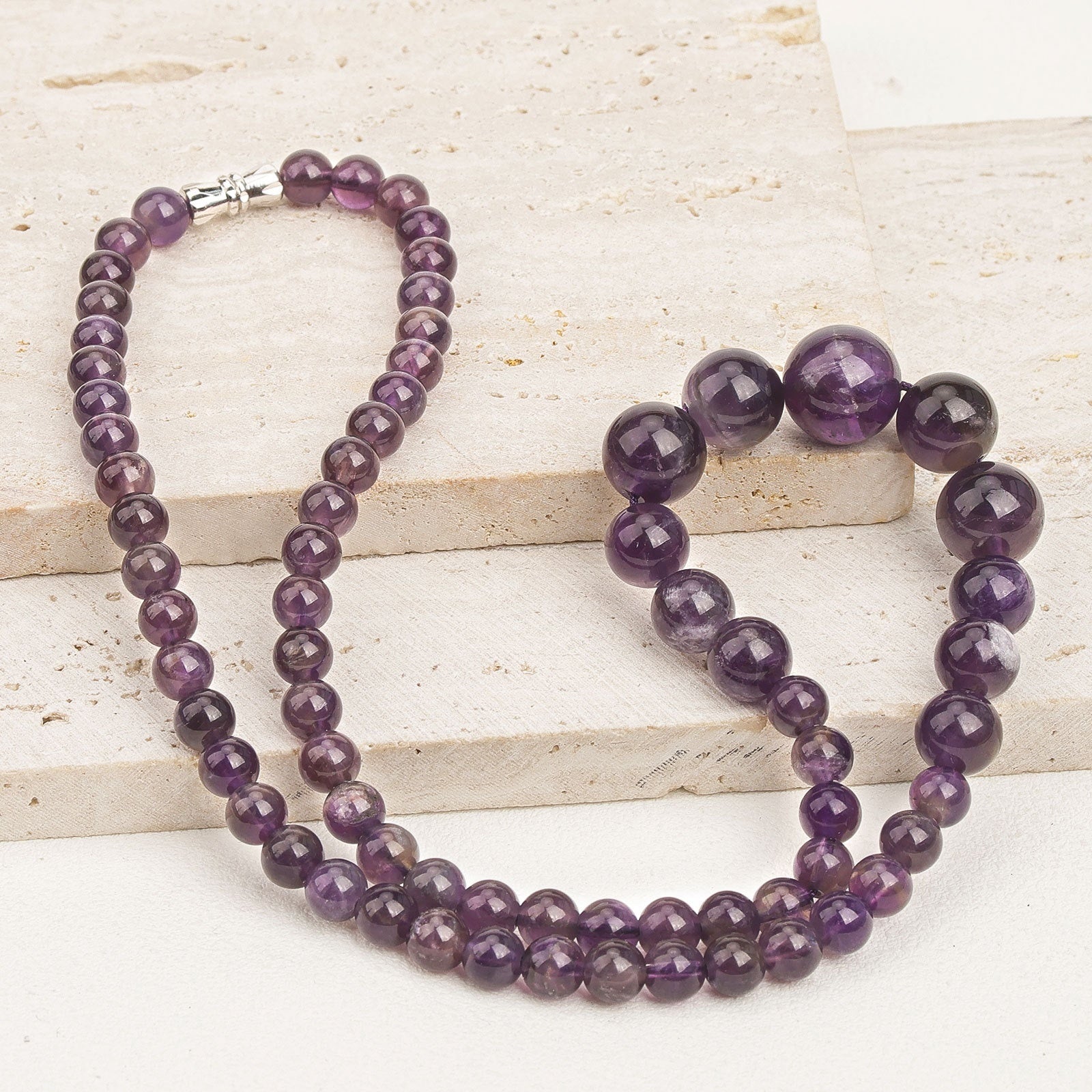 Boho Natural Stone Knotted Crystal Necklace