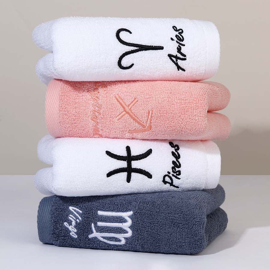 Constellation Bath Towel Plus-sized Thick Absorbent Embroidery Face Washing