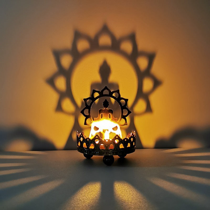 Characteristic Hollow Carved Light And Shadow Art Candle Holder