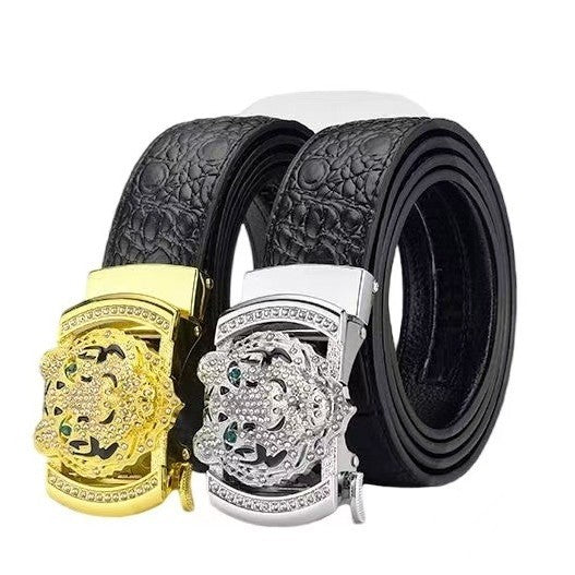 Men's Automatic Leather Buckle Belt