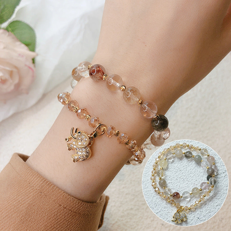 Retro Color Hair Crystal Bracelet For Women