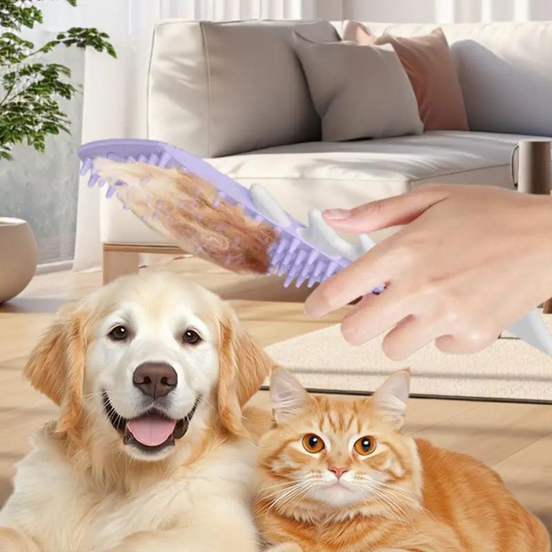 Cat Brushes For Indoor Cats Fishbone-Shaped Kitten Brush Detangling Brush Cute Dog Hair Brush Puppy Grooming Brush For Pets