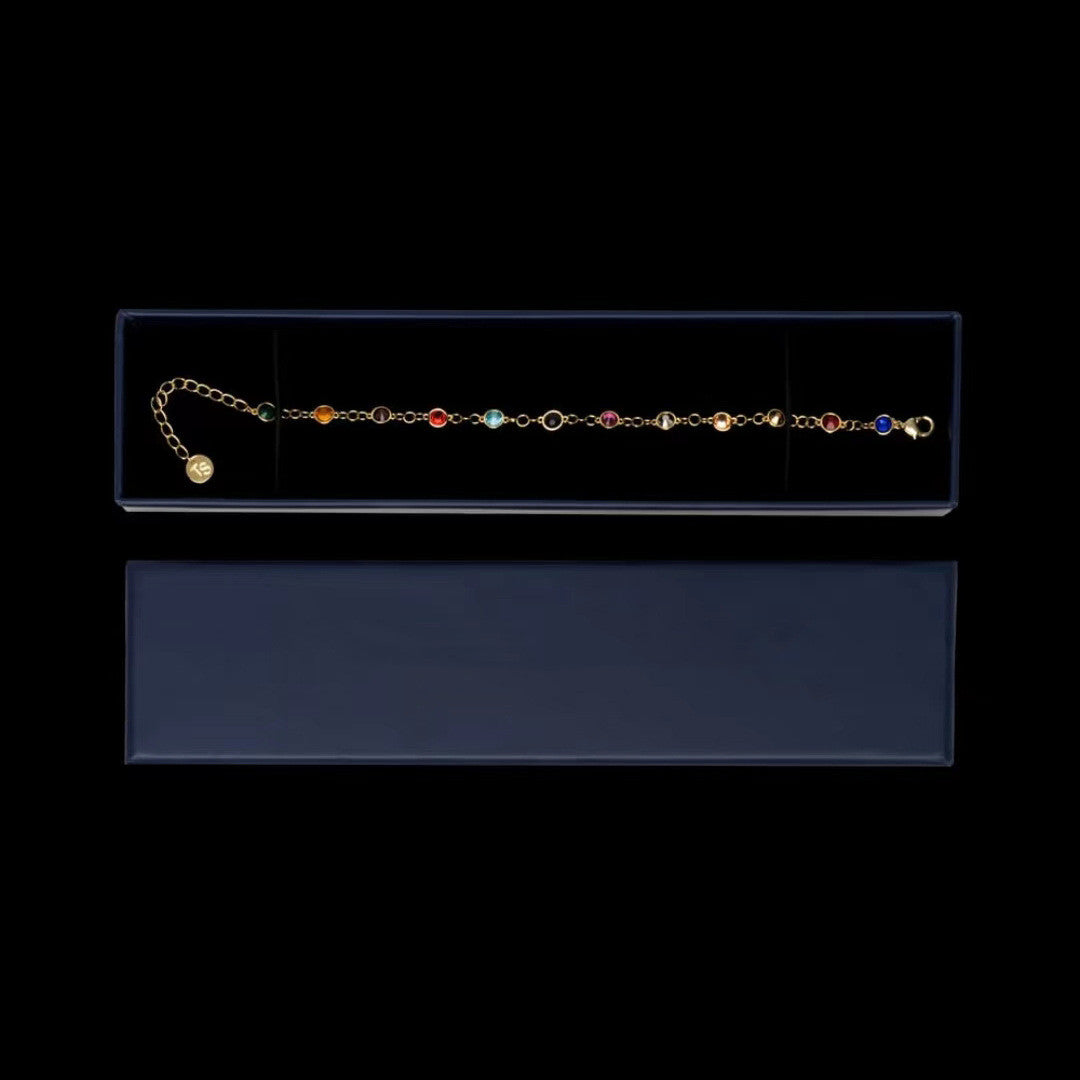 Fashion Inlaid Color Diamond Bracelet