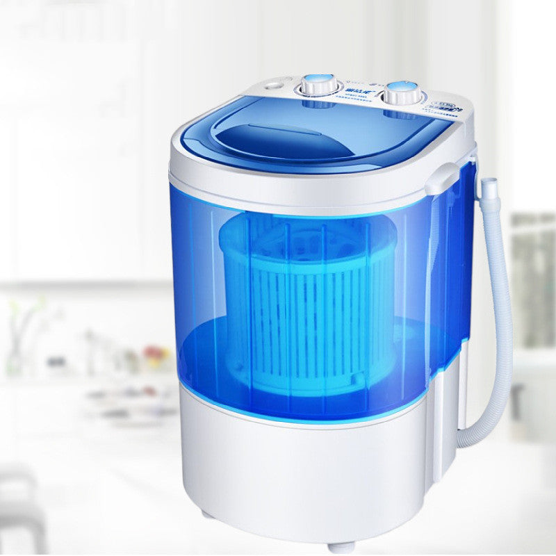 Small Mini Washing Machine Double Button Blue Light Cleaning