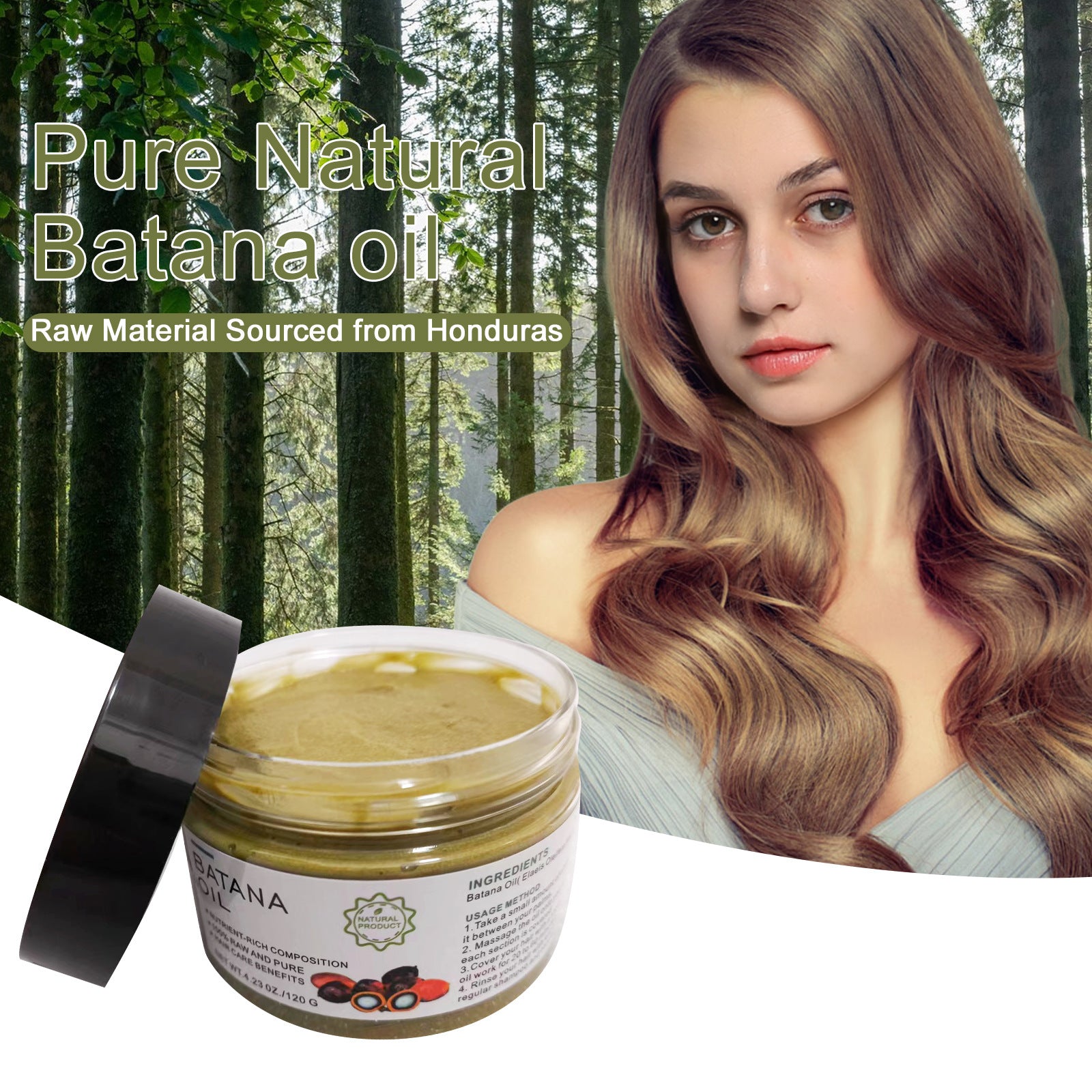 Masque capillaire à l'huile essentielle Batana pour les soins capillaires