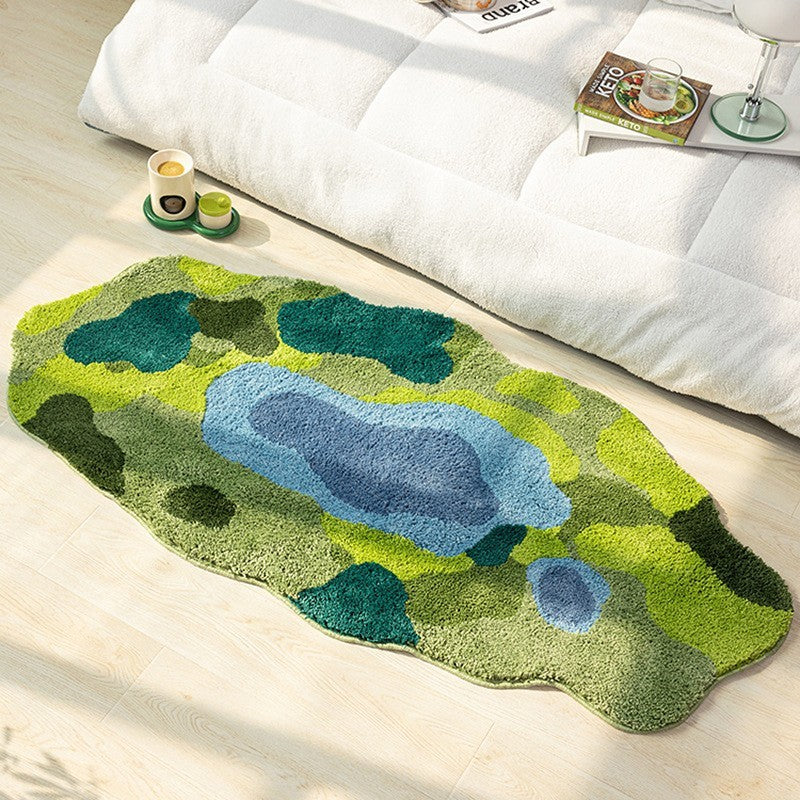 Fashionable Living Room Anti-skid Flocking Floor Mat