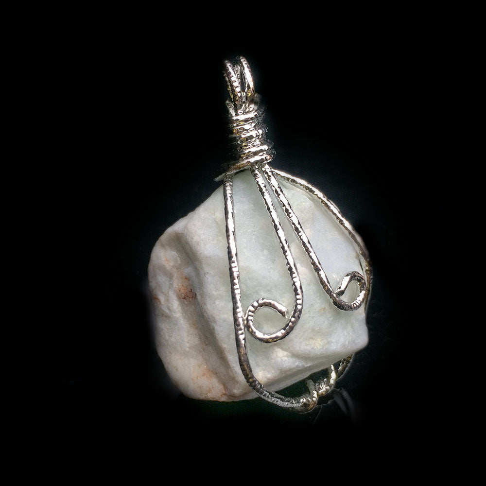Natural Crystal Agate Rough Stone Pendant Irregular Winding