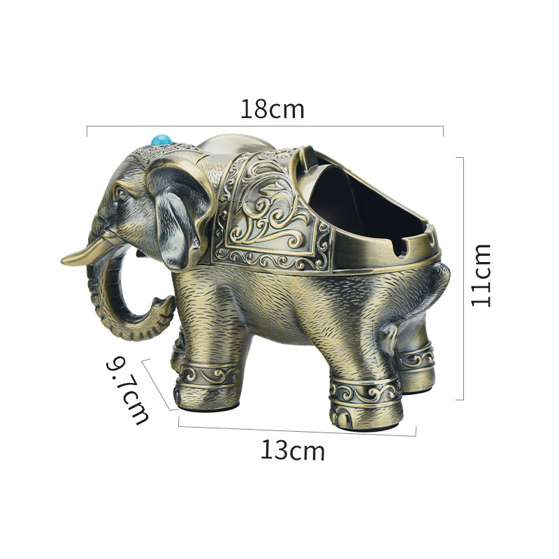Retro Elephant Ashtray Creative Personality Trend Spherical Belt Cover