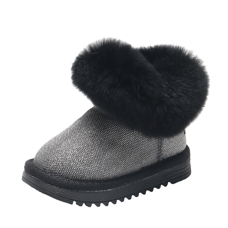 Female Baby Boots 1 To 3 Years Old Boys Cotton Shoes Children Girls Winter Soft-soled Children's Toddler Shoes