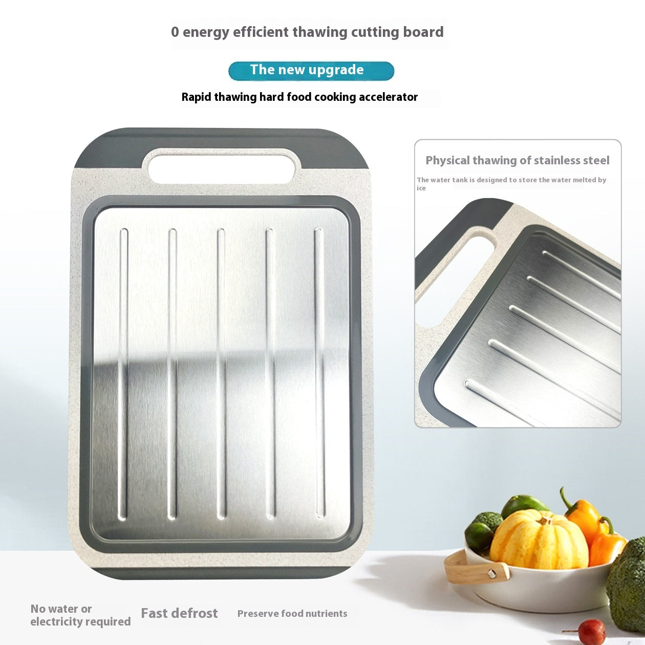 304 Stainless Steel Cutting Board Double-sided Available