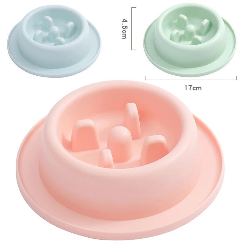 Pet Slow Eating Feeder Dog Feeding Food Bowls Anti-Chocking Dog Bowl Interactive Puppy Food Plate Dishes