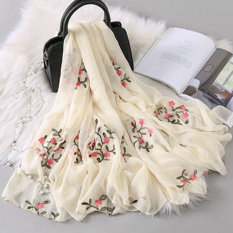 New Autumn And Winter Women's Long Embroidered Scarf