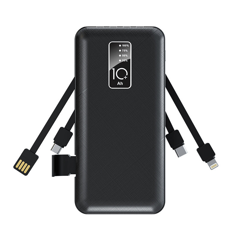 Mini Creative Large Capacity 20000 Power Bank With Cable