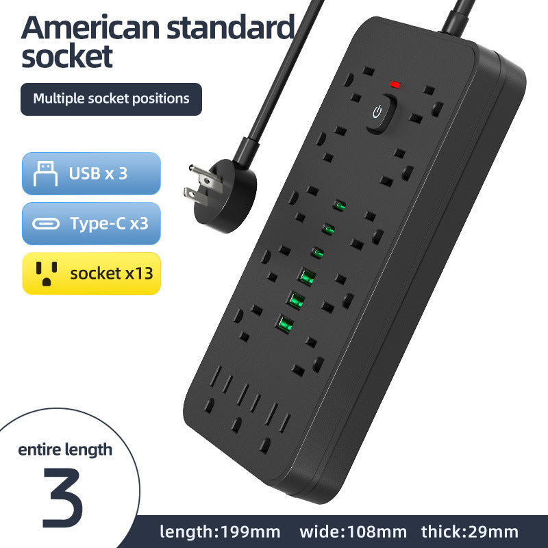 Conversion Plug Fast-charging Socket USB Power Strip