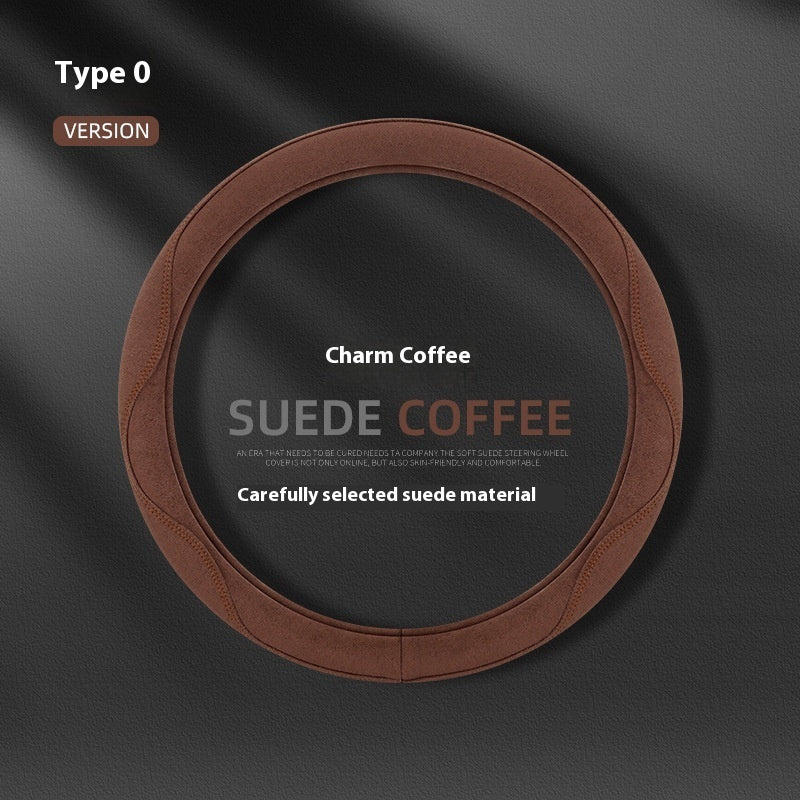 Car Steering Wheel Cover Suede Non-slip Comfortable