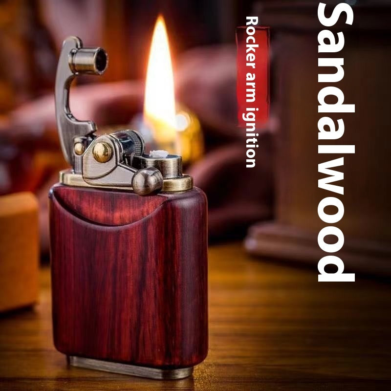 Swing Arm Semi-automatic Wood Shell Kerosene Lighter