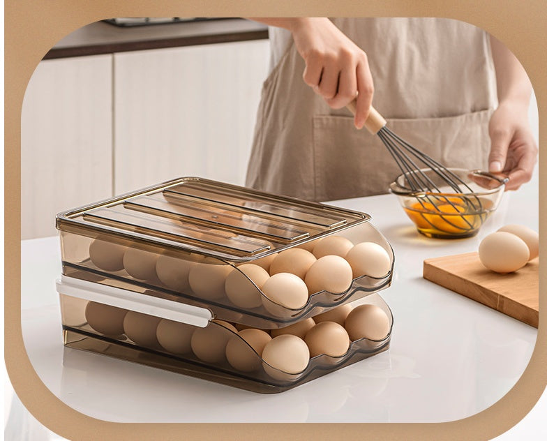 Creative Self-rolling Egg Box Refrigerator Drawer