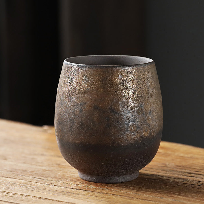 Simple Style Retro Domestic Ceramic Fambe Tea Cup