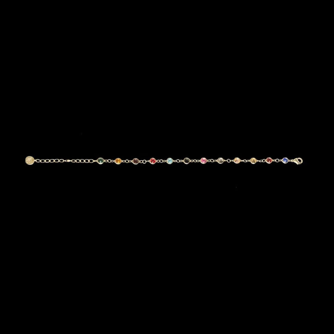 Fashion Inlaid Color Diamond Bracelet