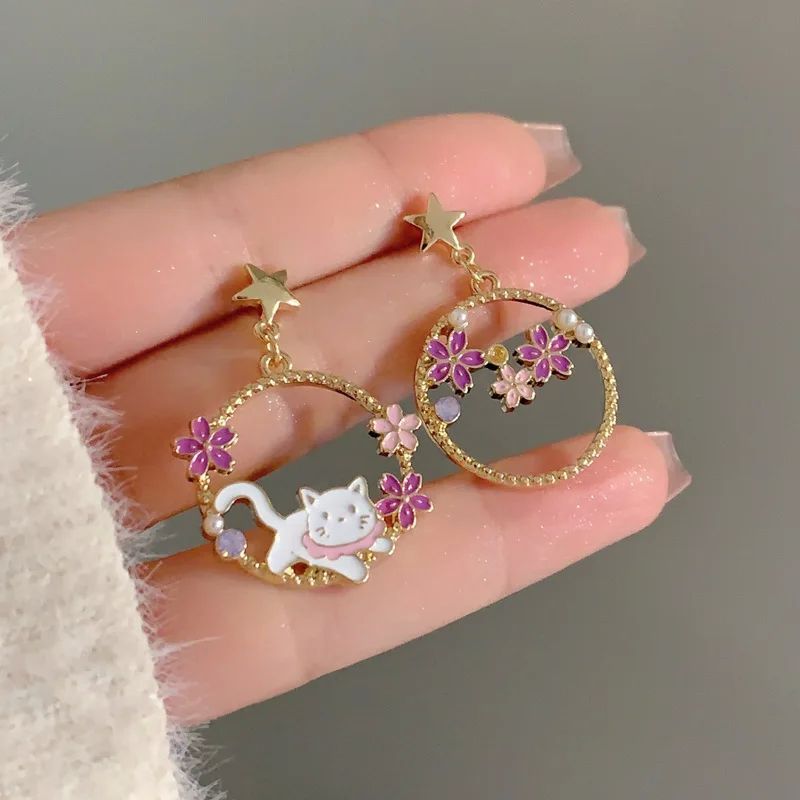 Cute Flower Butterfly Stud Earrings For Women Exquisite