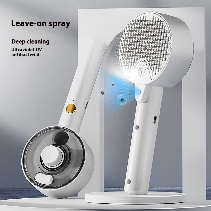 Brosse anti-poils d'animaux Brosse à vapeur pour chiens et chats Brosse autonettoyante pour chiens Toilettage Élimine les poils de chat Accessoires pour chiens et chats Produits pour animaux de compagnie