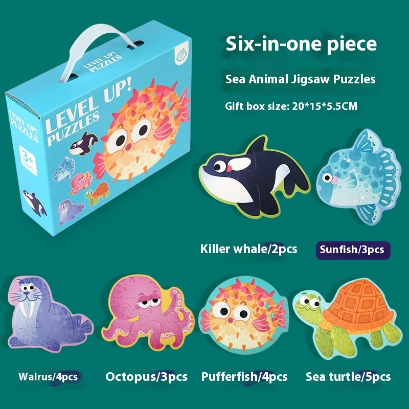 Portable Gift Box Puzzle Children Education Baby Boys And Girls Toys Puzzle Gift Box