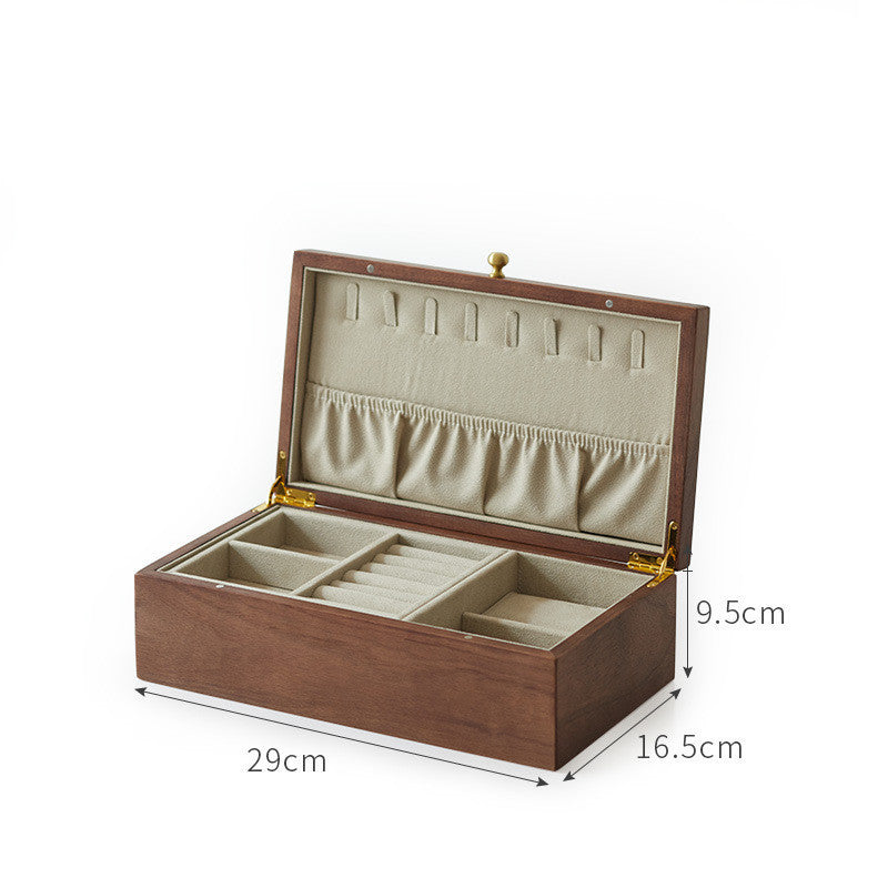 Black Walnut Home Jewelry Organizer High-capacity Multi-layer