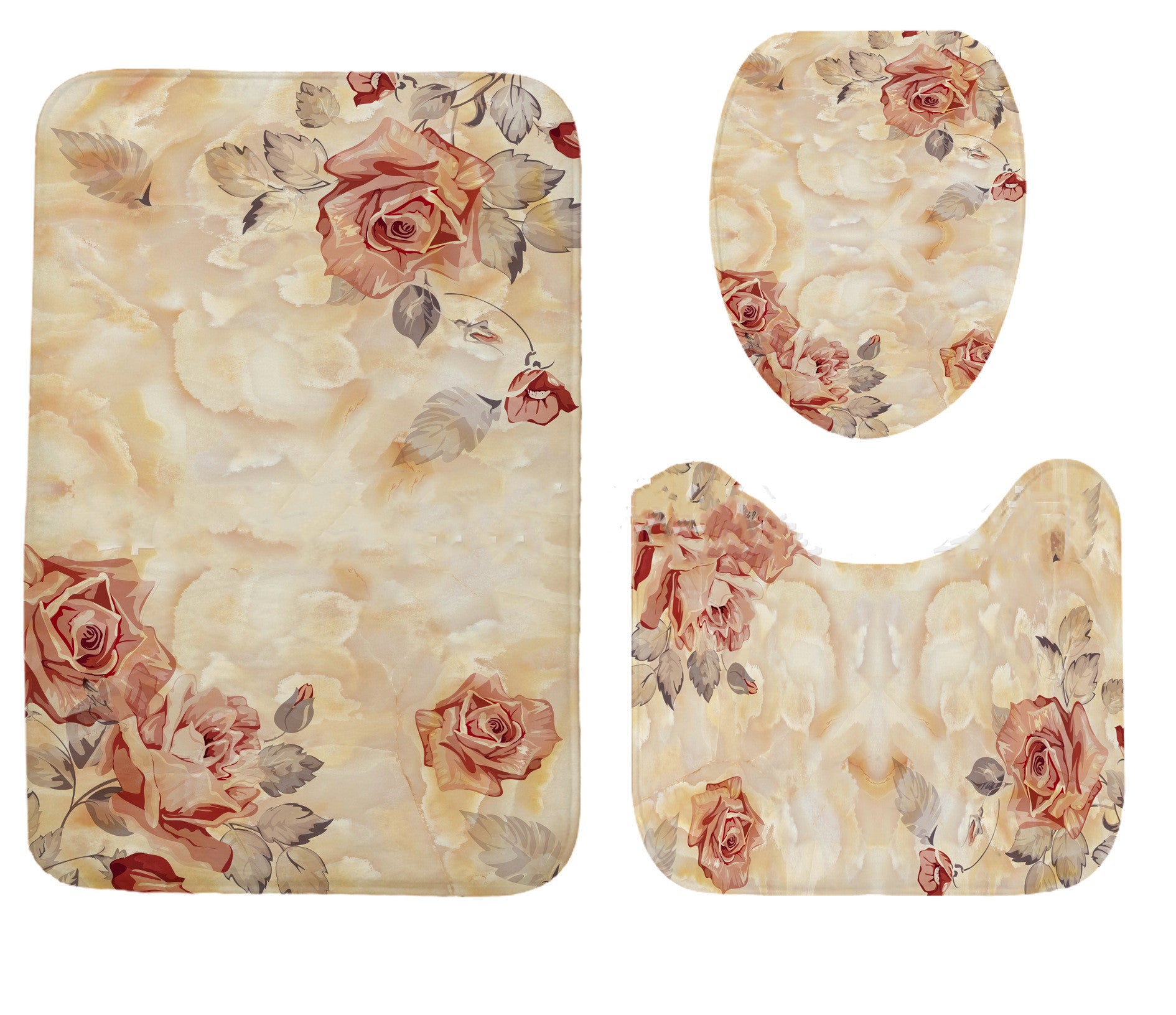 Polyester Digital Printing Shower Curtain Floor Mat