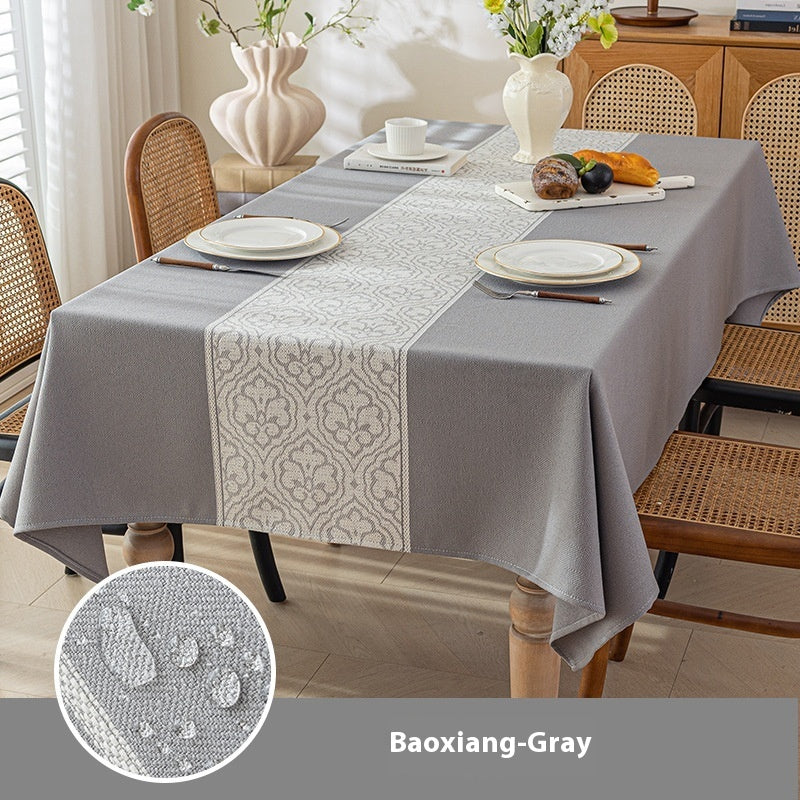 Light Luxury Waterproof And Oil Resistant Dining Table Cloth Thickened