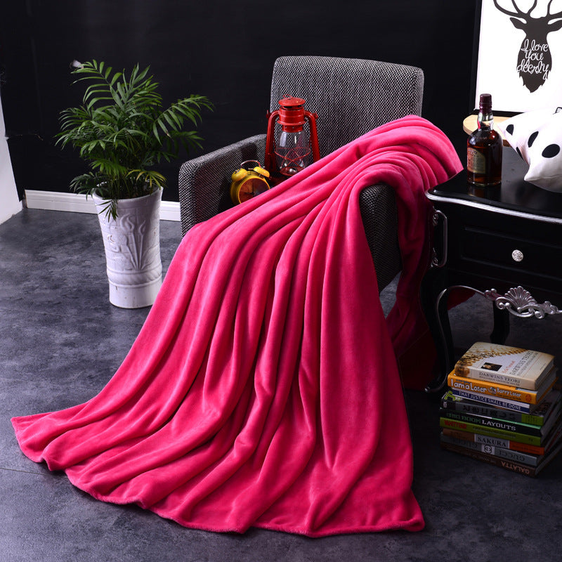 Bedding Flannel Solid Color Blanket