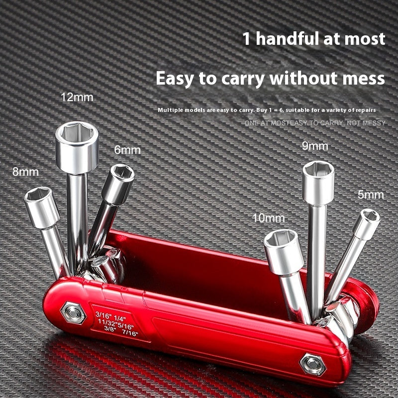 Combination Suit Inch Hexagon Socket Folding Wrench