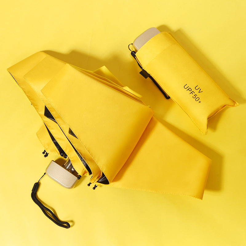 Umbrella Folding Ultra-light Small Flat Five-fold Umbrella Sun Protection Sun Umbrella UV Protection