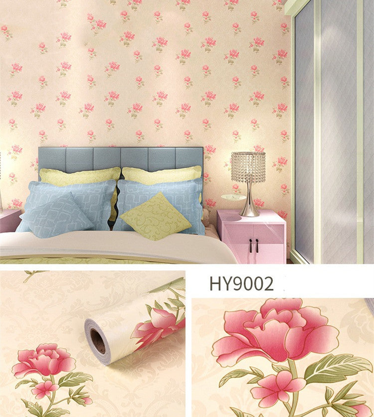 Large Flower Wallpaper Mixed With Family Style