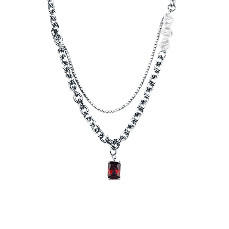 Men's Titanium Steel Layered Necklace