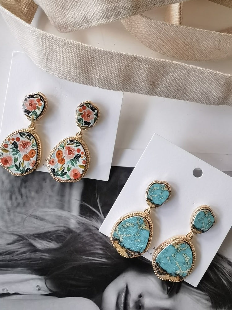 Fashion Exaggerated Water Drop Oval Stud Earrings